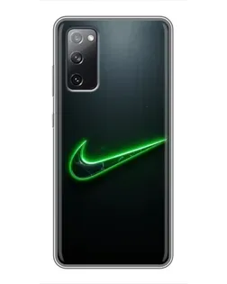Чехол для Samsung Galaxy S20 FE с картинкой «Неоновый контур Nike»