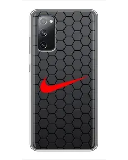 Чехол для Samsung Galaxy S20 FE с картинкой «Nike — карбоновая сетка» Чехол для Samsung Galaxy S20 FE с картинкой «Nike — карбоновая сетка»