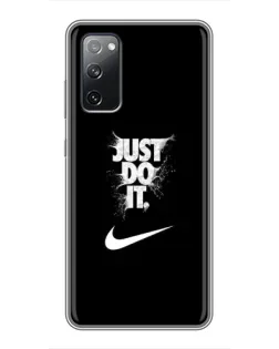 Чехол для Samsung Galaxy S20 FE с картинкой «Текстовый принт Nike»