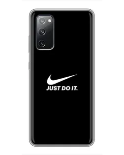 Чехол для Samsung Galaxy S20 FE с картинкой «Минимализм от Nike»