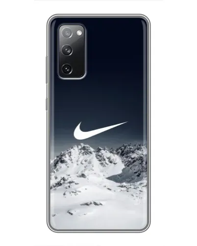 Чехол для Samsung Galaxy S20 FE с картинкой «Nike — зимние горы»