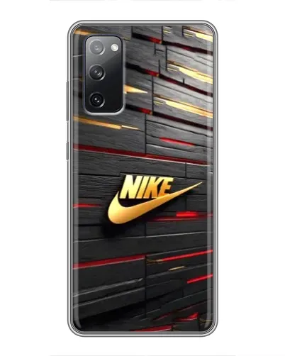 Чехол для Samsung Galaxy S20 FE с картинкой «Золотой Nike на металле»