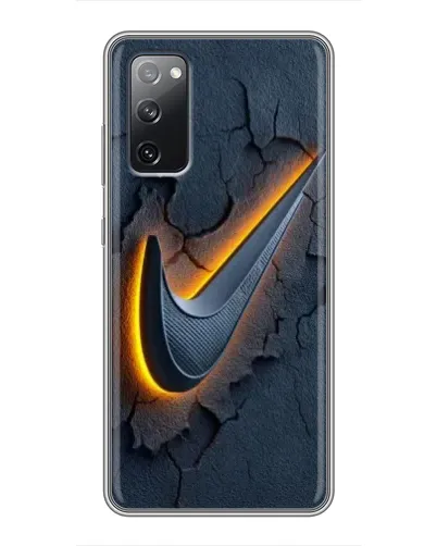 Чехол для Samsung Galaxy S20 FE с картинкой «Объемный логотип Найк»