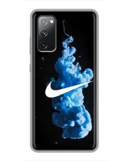 Чехол для Samsung Galaxy S20 FE с картинкой «Nike и синий дым»