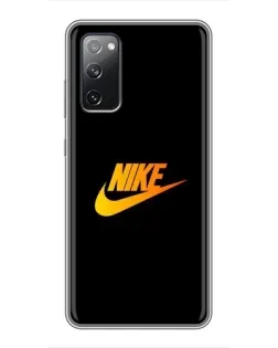 Чехол для Samsung Galaxy S20 FE с картинкой «Золотой логотип Nike»