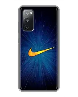 Чохол для Samsung Galaxy S20 FE з картинкою «Синій пульс Nike»