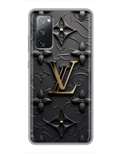 Чехол для Samsung Galaxy S20 FE с картинкой «Кожаная текстура LV»