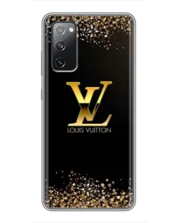 Чехол для Samsung Galaxy S20 FE с картинкой «LV — золотые искры»