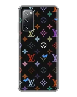 Чехол для Samsung Galaxy S20 FE с картинкой «Цветная монограмма LV»