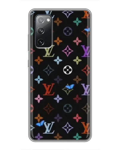 Чехол для Samsung Galaxy S20 FE с картинкой «Цветная монограмма LV»