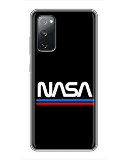 Чехол для Samsung Galaxy S20 FE с картинкой «NASA — классика Red Blue» Чехол для Samsung Galaxy S20 FE с картинкой «NASA — классика Red Blue»