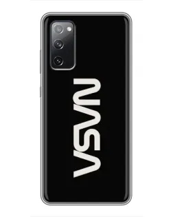 Чехол для Samsung Galaxy S20 FE с картинкой «NASA — вертикальный логотип»
