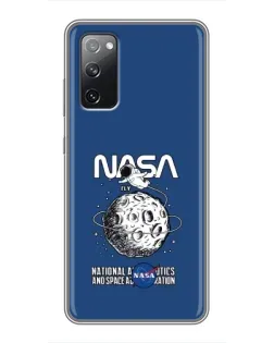 Чехол для Samsung Galaxy S20 FE с картинкой «NASA — лунная миссия»