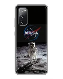 Чехол для Samsung Galaxy S20 FE с картинкой «Астронавт на Луне»