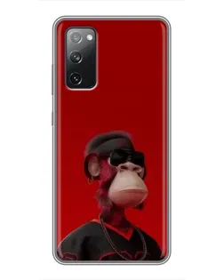 Чехол для Samsung Galaxy S20 FE с картинкой «Bored Ape в красном» Чехол для Samsung Galaxy S20 FE с картинкой «Bored Ape в красном»