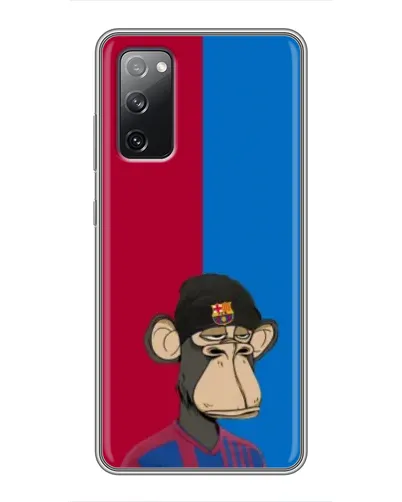 Чехол для Samsung Galaxy S20 FE с картинкой «Bored Ape — фанат Барсы» Чехол для Samsung Galaxy S20 FE с картинкой «Bored Ape — фанат Барсы»