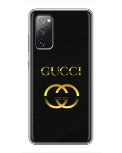 Чехол для Samsung Galaxy S20 FE с картинкой «Золотой логотип Gucci»