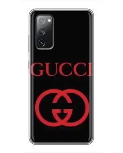 Чехол для Samsung Galaxy S20 FE с картинкой «Gucci — красный логотип»