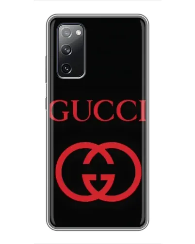 Чехол для Samsung Galaxy S20 FE с картинкой «Gucci — красный логотип» Чехол для Samsung Galaxy S20 FE с картинкой «Gucci — красный логотип»