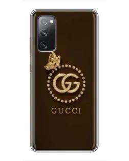 Чехол для Samsung Galaxy S20 FE с картинкой «Gucci — золотая бабочка»