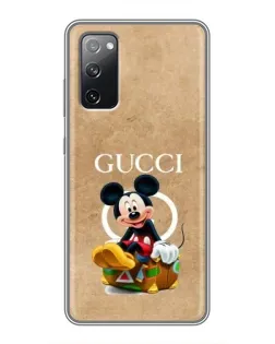 Чехол для Samsung Galaxy S20 FE с картинкой «Микки Маус Gucci — крафт»