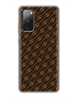 Чехол для Samsung Galaxy S20 FE с картинкой «Gucci — золотые диагонали»