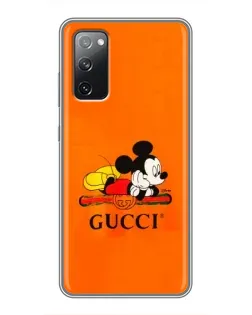 Чехол для Samsung Galaxy S20 FE с картинкой «Микки Маус Gucci — оранж» Чехол для Samsung Galaxy S20 FE с картинкой «Микки Маус Gucci — оранж»