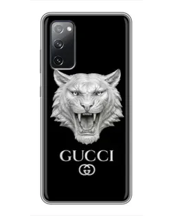 Чехол для Samsung Galaxy S20 FE с картинкой «Gucci — серебряный лев» Чехол для Samsung Galaxy S20 FE с картинкой «Gucci — серебряный лев»
