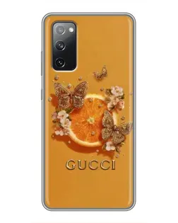 Чехол для Samsung Galaxy S20 FE с картинкой «Gucci — золотые бабочки» Чехол для Samsung Galaxy S20 FE с картинкой «Gucci — золотые бабочки»