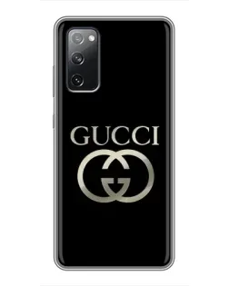 Чехол для Samsung Galaxy S20 FE с картинкой «Gucci — золото на черном» Чехол для Samsung Galaxy S20 FE с картинкой «Gucci — золото на черном»