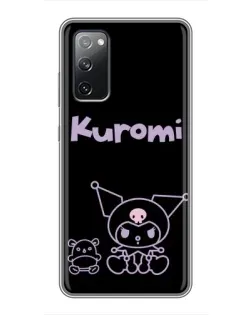 Чехол для Samsung Galaxy S20 FE с картинкой «Kuromi — черный минимализм»