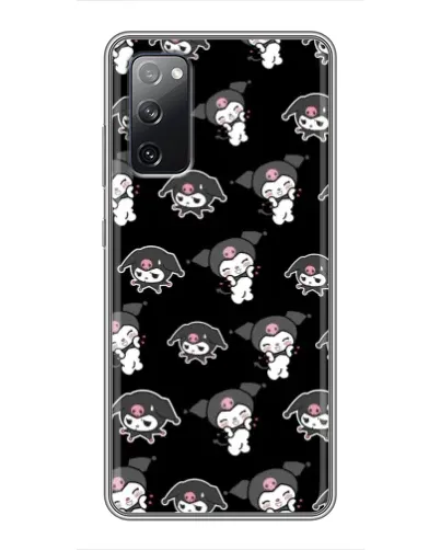 Чехол для Samsung Galaxy S20 FE с картинкой «Черный паттерн Kuromi»