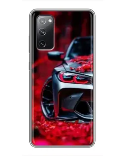 Чехол для Samsung Galaxy S20 FE с картинкой «Спортивная BMW и цветы»