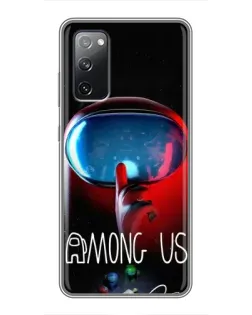 Чехол для Samsung Galaxy S20 FE с картинкой «Красный импостер — макро» Чехол для Samsung Galaxy S20 FE с картинкой «Красный импостер — макро»