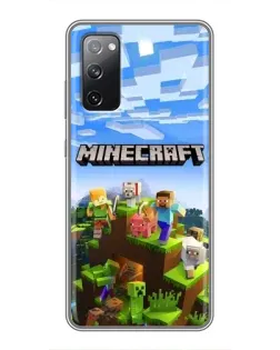 Чехол для Samsung Galaxy S20 FE с картинкой «Minecraft классический мир»