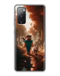 Чехол для Samsung Galaxy S20 FE с картинкой «Стив в лесу»