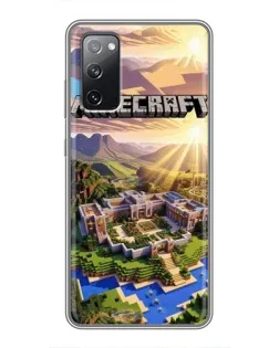 Чехол для Samsung Galaxy S20 FE с картинкой «Minecraft панорама»