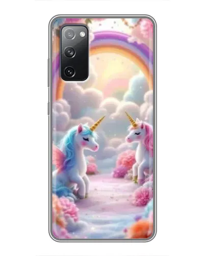 Чехол для Samsung Galaxy S20 FE с картинкой «Радуга и единороги» Чехол для Samsung Galaxy S20 FE с картинкой «Радуга и единороги»