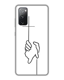 Чехол для Samsung Galaxy S20 FE с картинкой «Рука держит» Чехол для Samsung Galaxy S20 FE с картинкой «Рука держит»