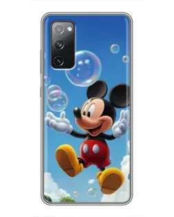 Чехол для Samsung Galaxy S20 FE с картинкой «Mickey и мыльные пузыри»