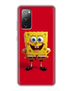Чехол для Samsung Galaxy S20 FE с картинкой «Спанч Боб на красном»