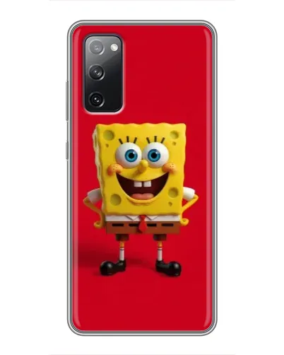 Чехол для Samsung Galaxy S20 FE с картинкой «Спанч Боб на красном»