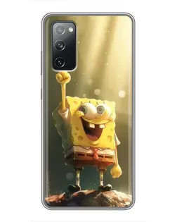Чехол для Samsung Galaxy S20 FE с картинкой «Сияющий Спанч Боб»