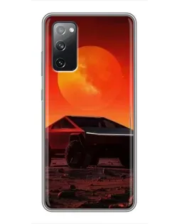 Чехол для Samsung Galaxy S20 FE с картинкой «Cybertruck на Марсе»