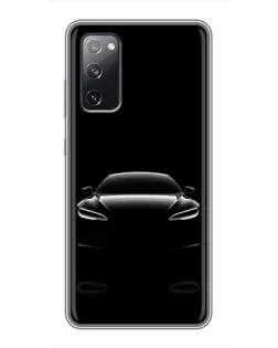 Чехол для Samsung Galaxy S20 FE с картинкой «Силуэт Tesla Night»