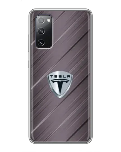 Чехол для Samsung Galaxy S20 FE с картинкой «Металлическая текстура Tesla»