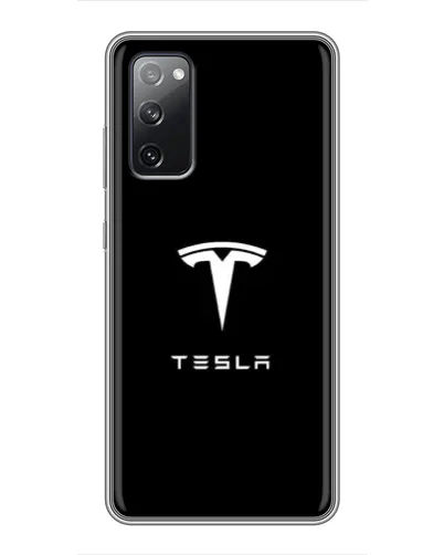 Чехол для Samsung Galaxy S20 FE с картинкой «Tesla White Logo»