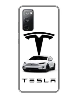 Чехол для Samsung Galaxy S20 FE с картинкой «Tesla White Style»