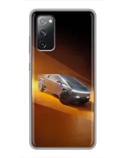 Чехол для Samsung Galaxy S20 FE с картинкой «Cybertruck в пустыне»