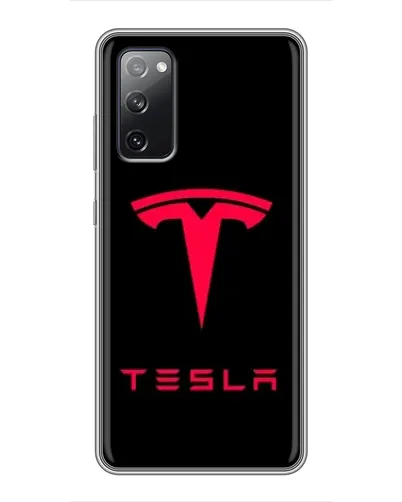 Чехол для Samsung Galaxy S20 FE с картинкой «Tesla Red Logo»